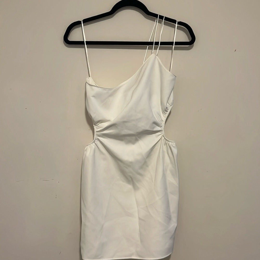 Zara One Shoulder White Dress